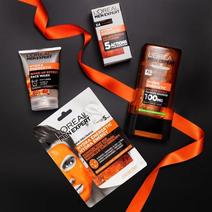 L'Oréal Paris Men Expert Fully Charged Washbag Gift Set for Him, Energising Face
