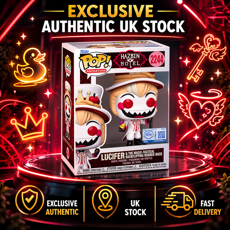 Funko Pop Hazbin Hotel Lucifer Rubber Duck 2244 Exclusive Animation + Protector