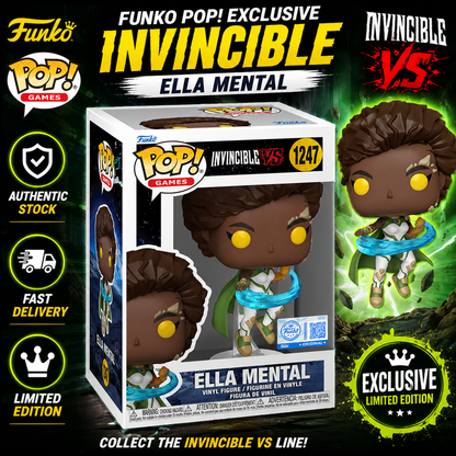 Funko Pop Games Invincible Ella Mental #1247 Exclusive Vinyl Figure + Protector