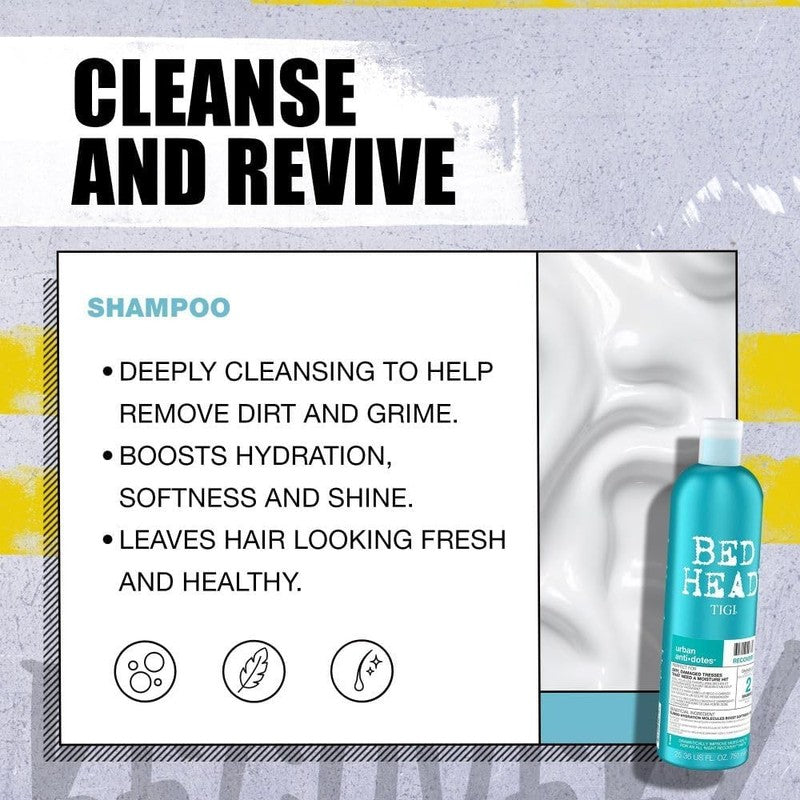 Bed Head by TIGI 750Ml Recovery Shampoo and Conditioner Set Deep Moisture Hair