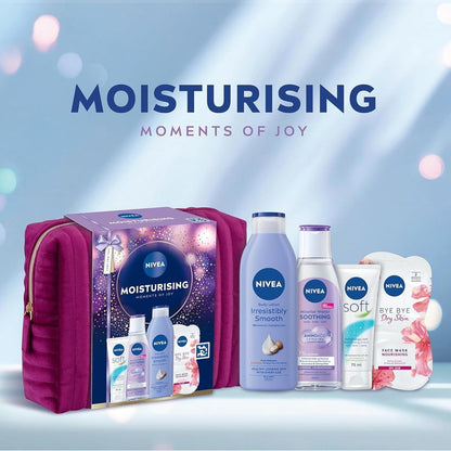 NIVEA Moisturising Moments of Joy Gift Set – Women'S Gift Set with Cosmetic Bag