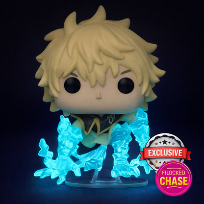 Funko Pop Luck Voltia # 1102 Glow CHASE Black Clover Exclusive Anime + Protector