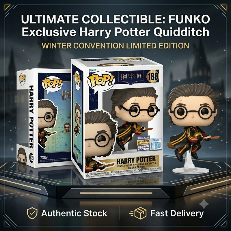 Funko Pop! Harry Potter Quidditch #18 Winter Convention Exclusive Movies + Case