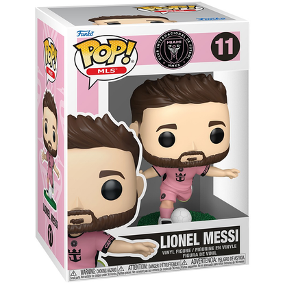 Funko Pop MLS Inter Miami CF Lionel Messi Pink Kit #11 Football Vinyl +Protector
