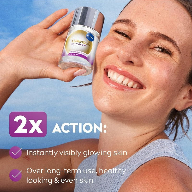 NIVEA Luminous 630 Instant Skin Glow Daily Liquid Exfoliant 100Ml, Face Exfoliat