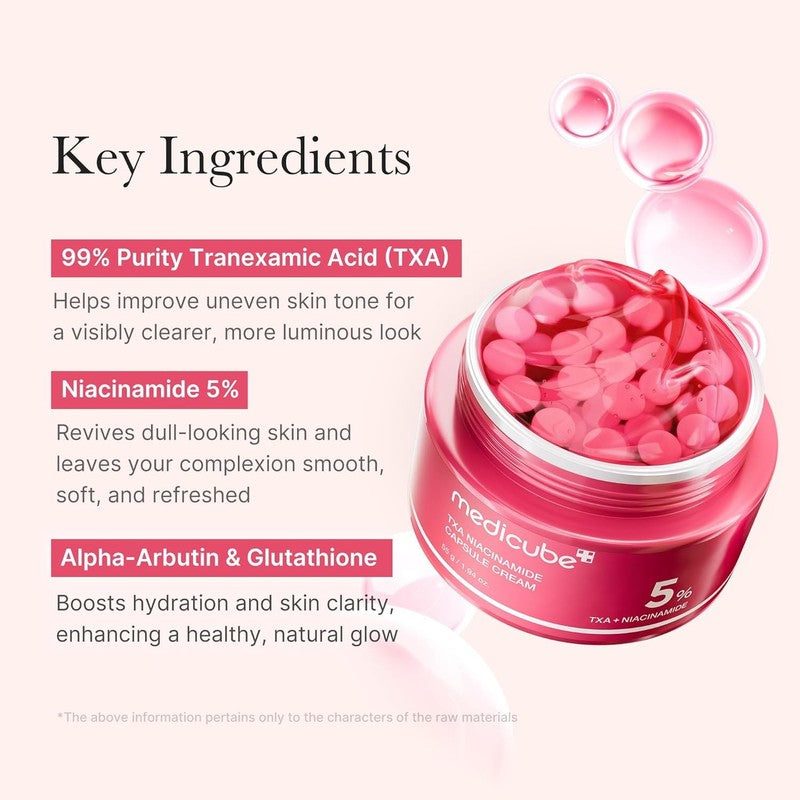 Medicube TXA Niacinamide Capsule Cream 55m Tone Brightening Korean Skincare Glow