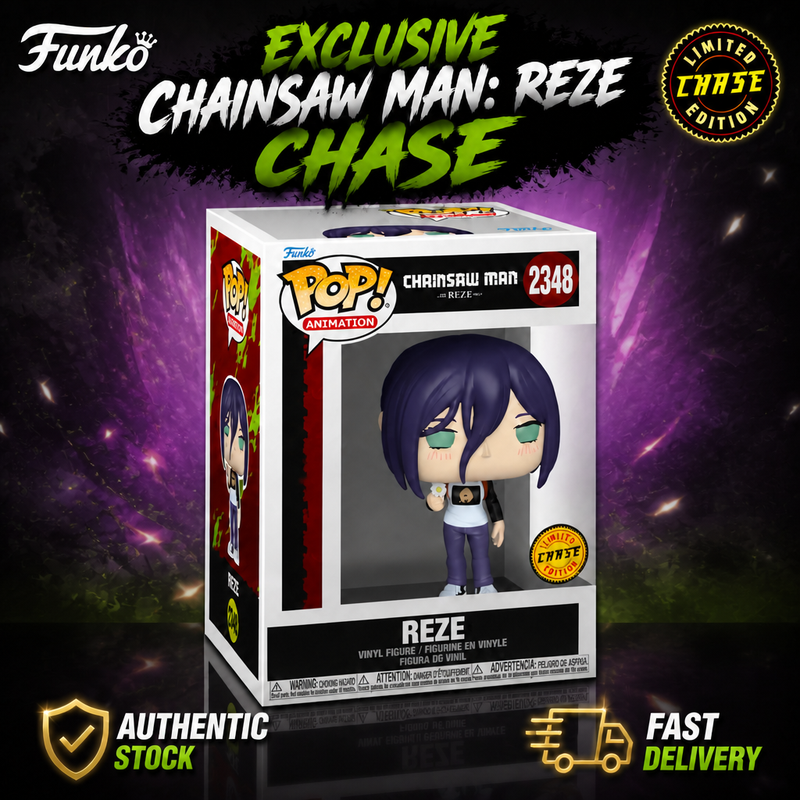 Funko Pop Chainsaw Man Reze Chase #2348 Rare Anime Vinyl Figure + Protector