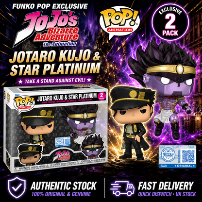 Funko Pop JoJo's Bizarre Adventure Jotaro Kujo Star Platinum 2 Pack Exclusive