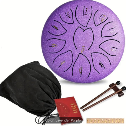 11 Note 6 Inch Steel Tongue Drum Rain Chime For Outside Garden Waterproof Gift