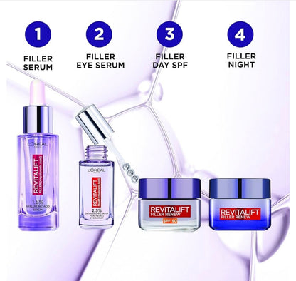 L’Oréal Paris Revitalift Filler Replumb SPF 50 Anti-Ageing Cream 50ml – Hydrates