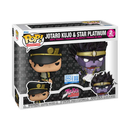 Funko Pop JoJo's Bizarre Adventure Jotaro Kujo Star Platinum 2 Pack Exclusive
