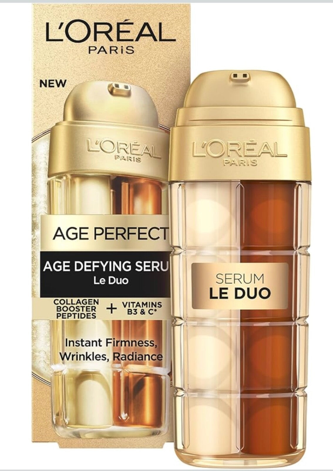 Loreal Paris Age Perfect Age Defying Le Duo Serum – Collagen & Vitamins B3+C 30m