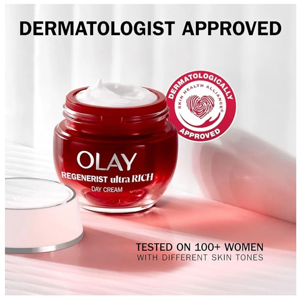 Olay Regenerist Ultra Rich Hydrating Moisturiser Cream Peptide Shea Butter 50ml