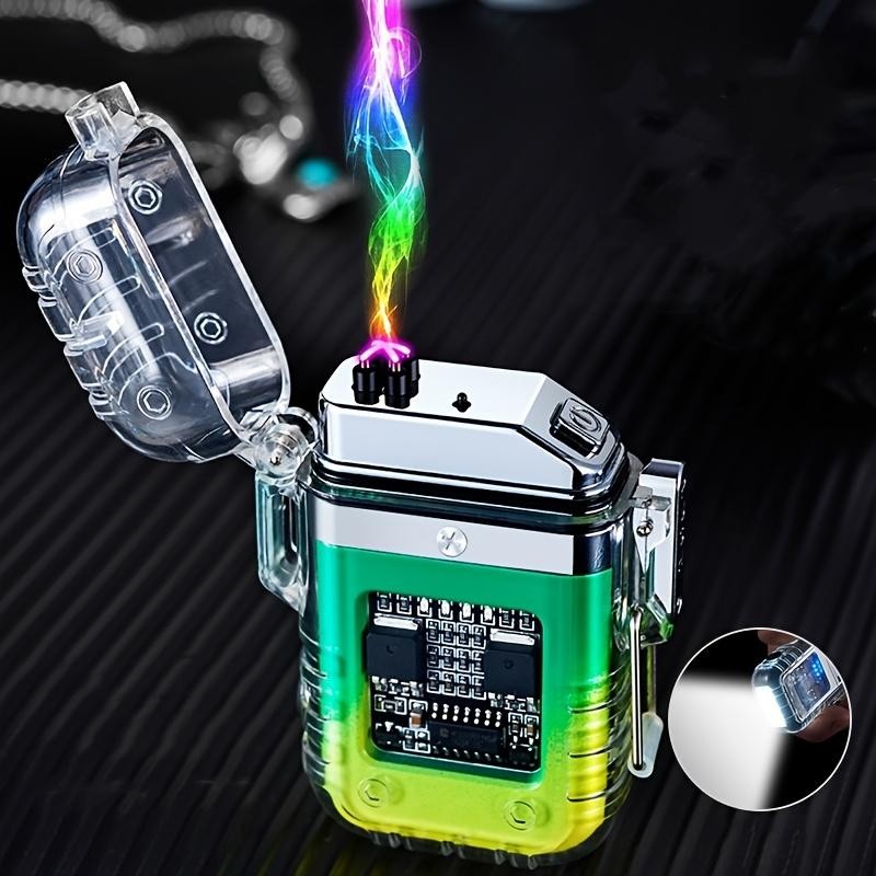 USB Rechargeable Plasma Led Lighter w/Flashlight - Portable Electric Gift