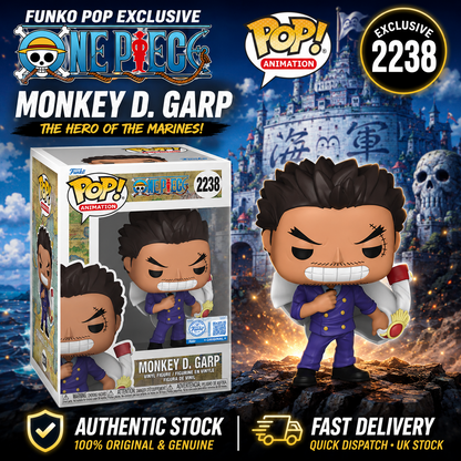 Funko Pop One Piece Monkey D Garp Young # 2238 Exclusive Anime Vinyl + Protector