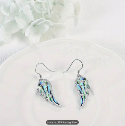 925 Sterling Silver Dangle Drop leverback  Earring Romantic Women Gift Jewellery