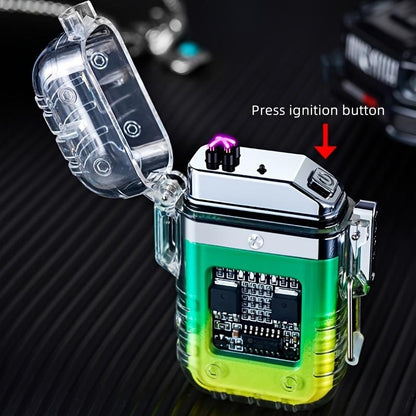 USB Rechargeable Plasma Led Lighter w/Flashlight - Portable Electric Gift