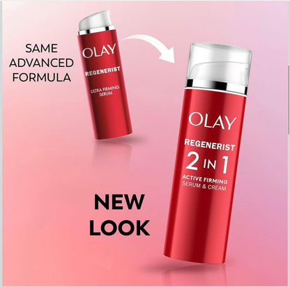 Olay Regenerist 2-in-1 Anti-Wrinkle Firming Cream-Serum w/Niacinamide & Peptides