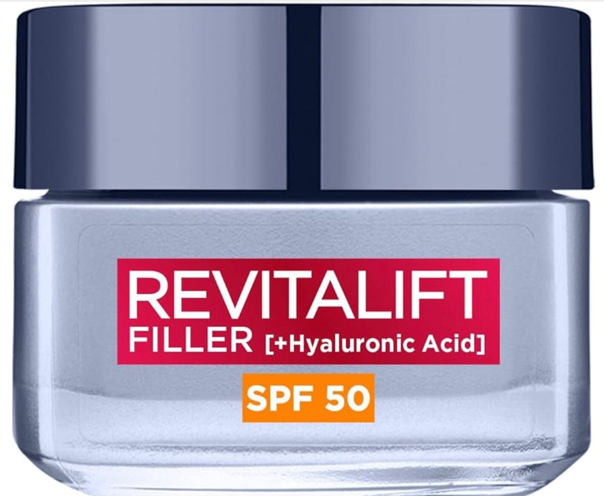 L’Oréal Paris Revitalift Filler Replumb SPF 50 Anti-Ageing Cream 50ml – Hydrates