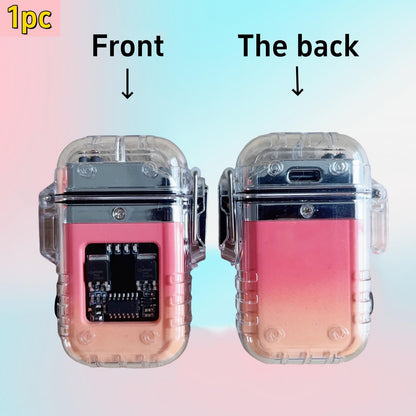 USB Rechargeable Plasma Led Lighter w/Flashlight - Portable Electric Gift