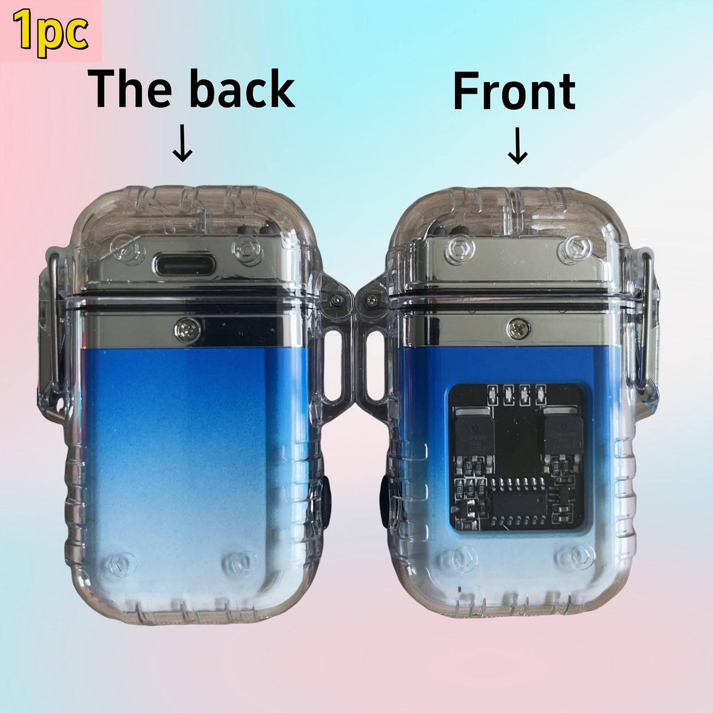USB Rechargeable Plasma Led Lighter w/Flashlight - Portable Electric Gift