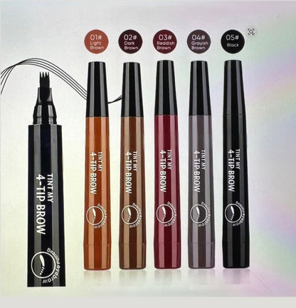 4 Prong Eyebrow Pen Waterproof Long Lasting Microblading Tattoo Pencil Natural3D