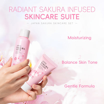 Sakura Skincare Set & Kit 6pcs Box -Christmas Gift Set, Ideal Gift Set for Women