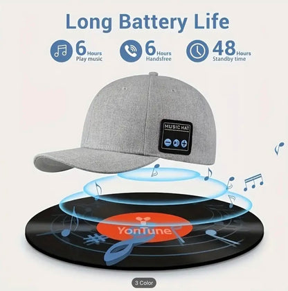 Smart Wireless Beanie Hat – Bluetooth Rechargeable Battery Sport Visor Soft Gift