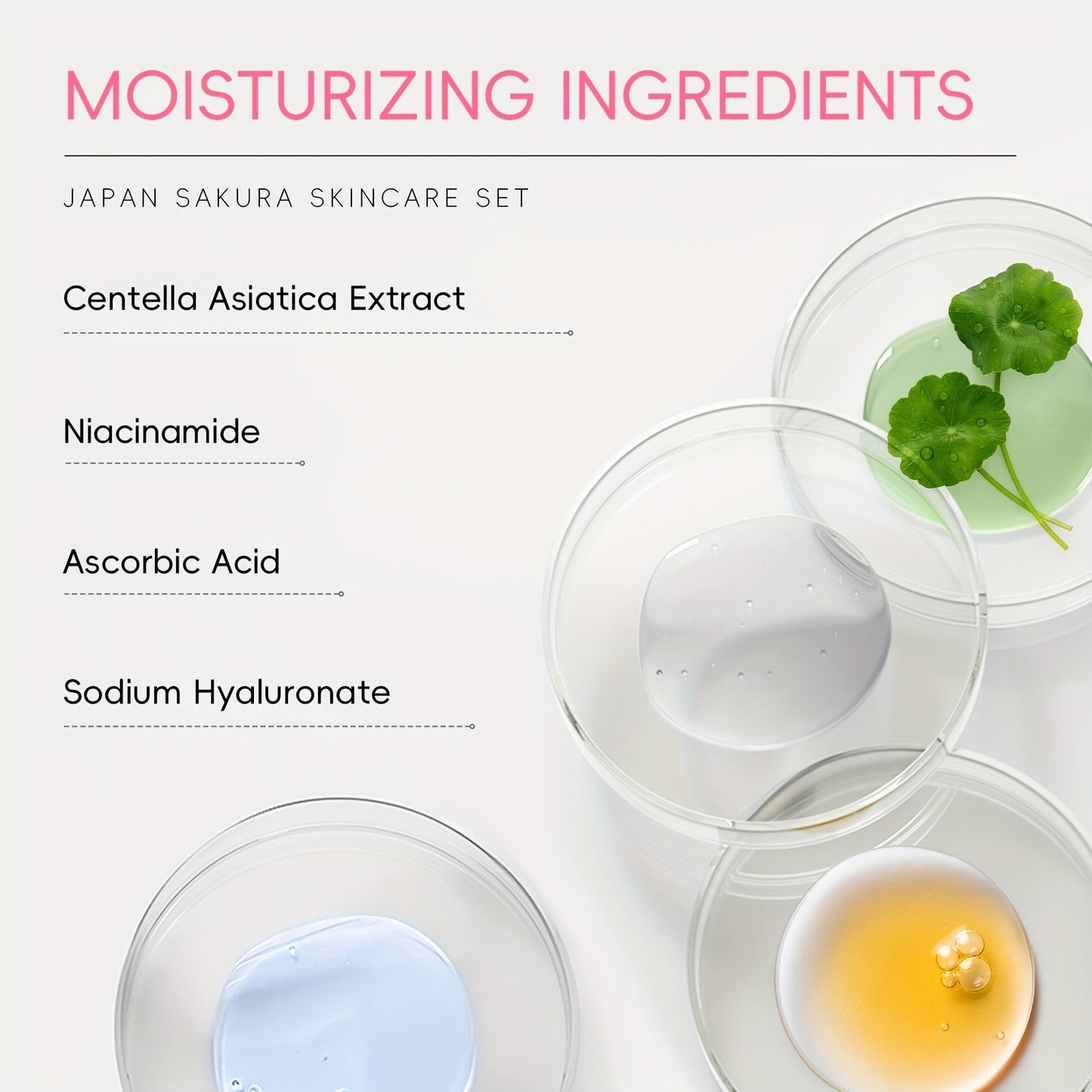 Sakura Skincare 6pcs Gift Set-  Contain Vitamin C & Niacinamide
