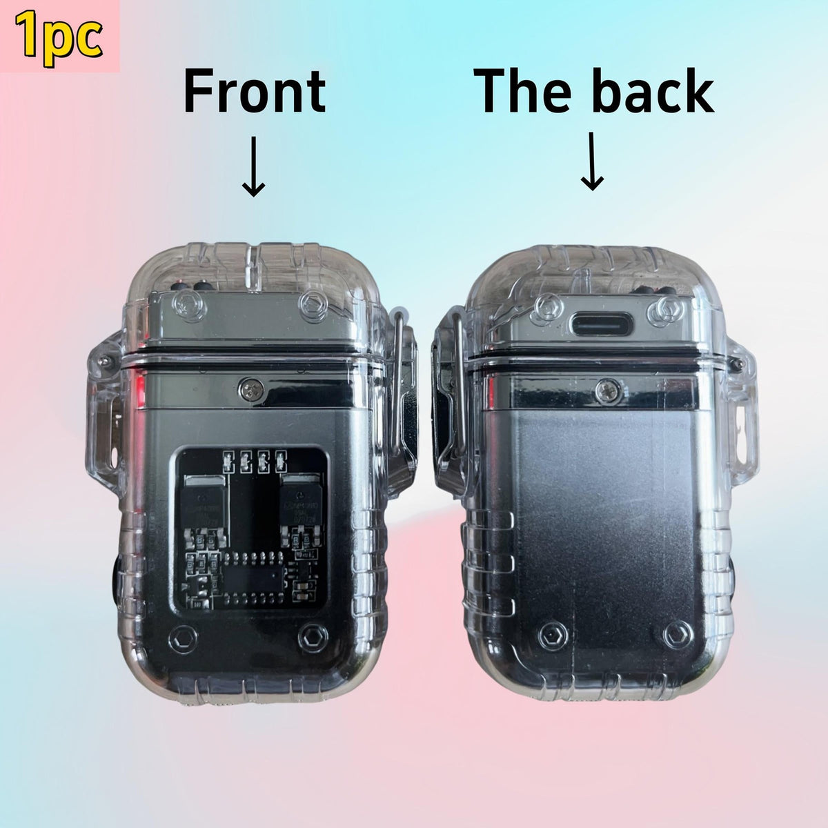 USB Rechargeable Plasma Led Lighter w/Flashlight - Portable Electric Gift