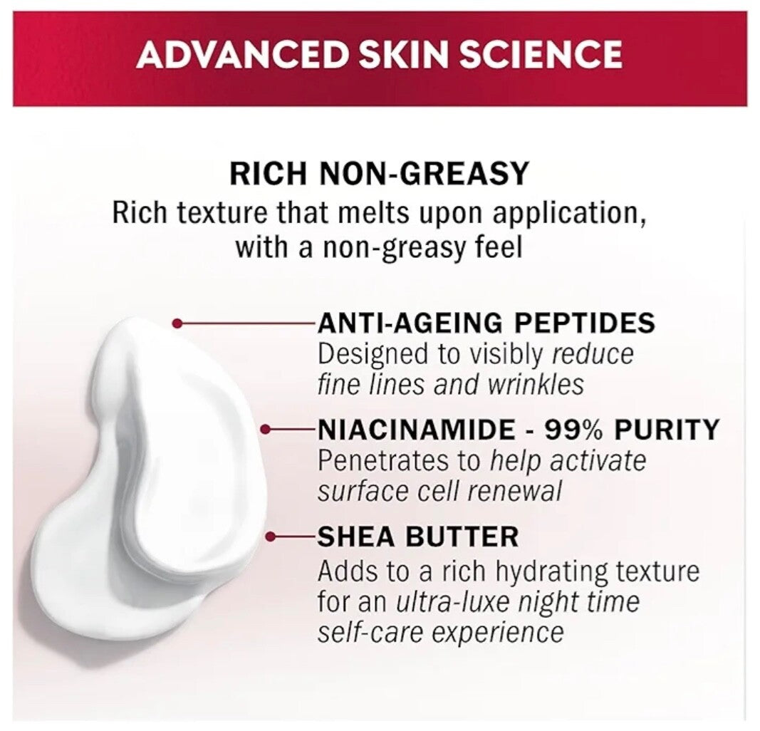 Olay Regenerist Ultra Rich Hydrating Moisturiser Cream Peptide Shea Butter 50ml