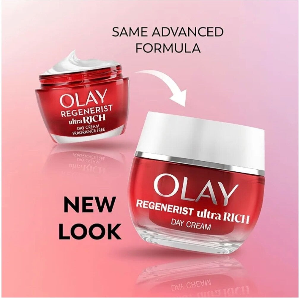 Olay Regenerist Ultra Rich Hydrating Moisturiser Cream Peptide Shea Butter 50ml