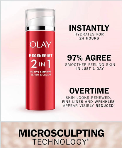 Olay Regenerist 2-in-1 Anti-Wrinkle Firming Cream-Serum w/Niacinamide & Peptides