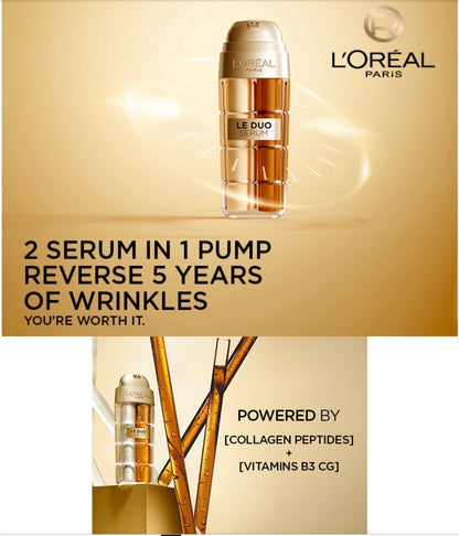 Loreal Paris Age Perfect Age Defying Le Duo Serum – Collagen & Vitamins B3+C 30m