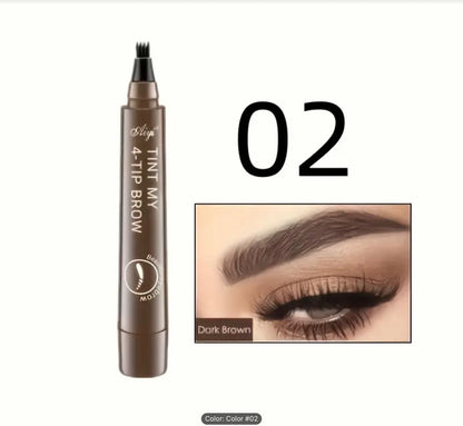 4 Prong Eyebrow Pen Waterproof Long Lasting Microblading Tattoo Pencil Natural3D
