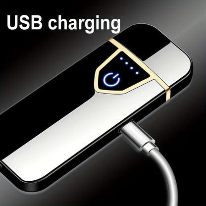 Smart Sensor Led Lighter, Windproof USB Rechargeable Heating Coil Electric Gift