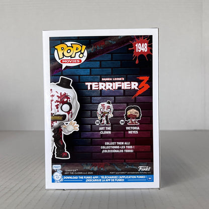 Funko Pop Terrifier 3 Art The Clown Glow Chase 1948 Horror Movie Exclusive +Case