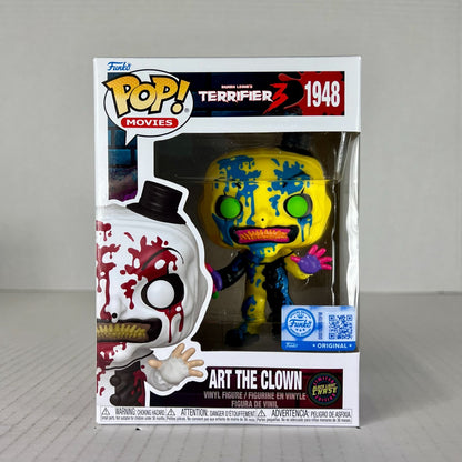 Funko Pop Terrifier 3 Art The Clown Glow Chase 1948 Horror Movie Exclusive +Case