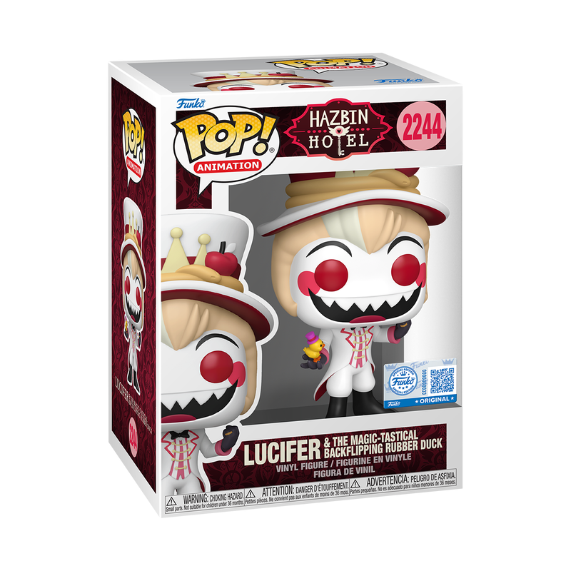 Funko Pop Hazbin Hotel Lucifer Rubber Duck 2244 Exclusive Animation + Protector
