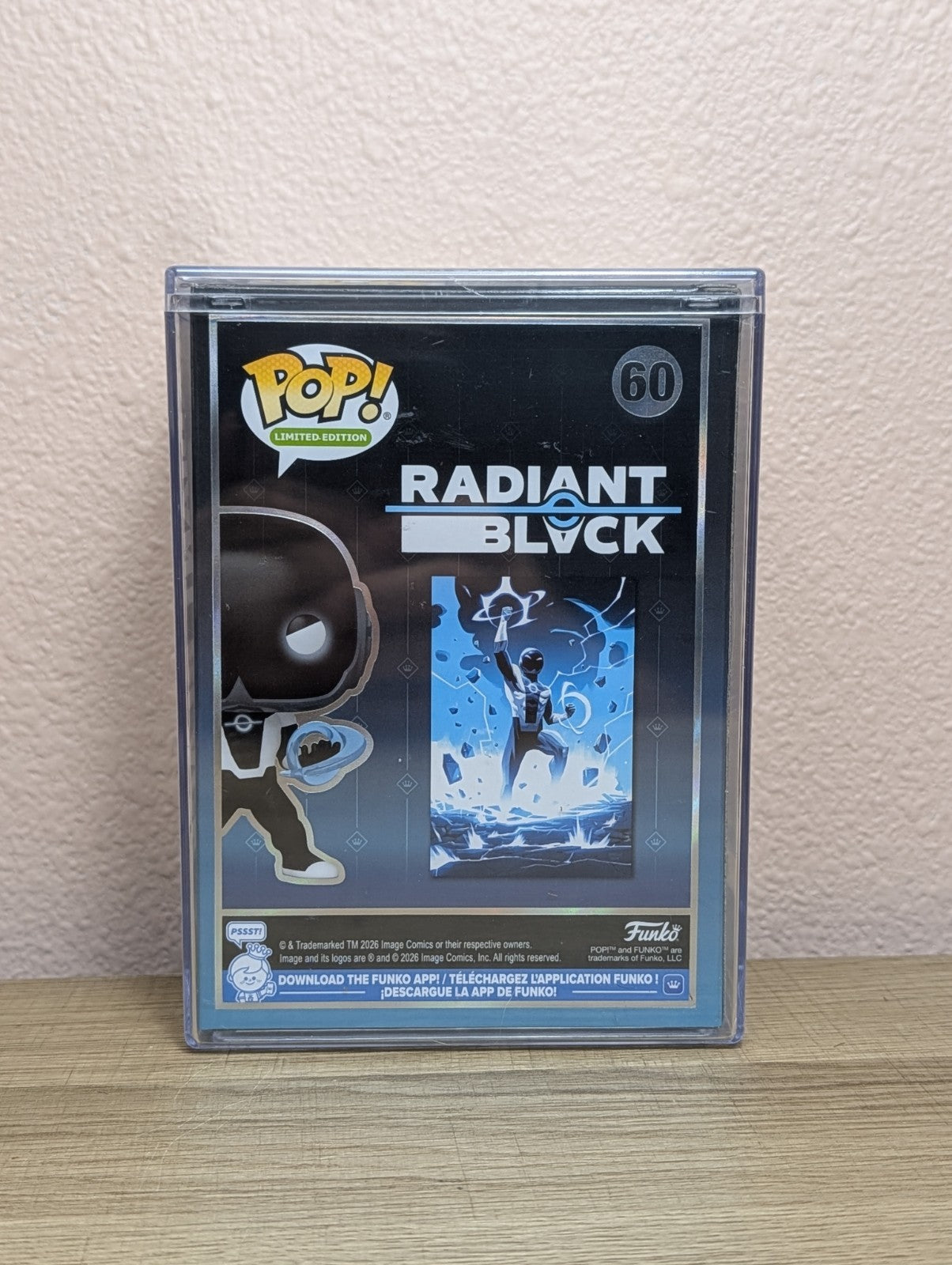 Funko Pop Radiant Black Glow #60 SDCC 2026 Ultra Limited Edition 5000 +Protector