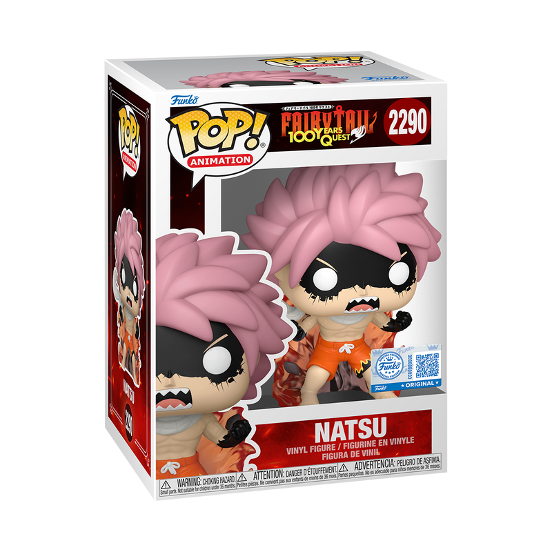 Funko Pop Fairy Tail Natsu (Fired Up) Vinyl Exclusive Animation 2290 + Protector