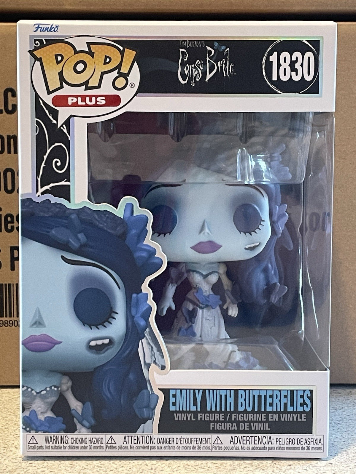 Funko Pop Corpse Bride Emily with Butterflies #1830 Plus Vinyl Figure +Protector