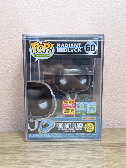 Funko Pop Radiant Black Glow #60 SDCC 2026 Ultra Limited Edition 5000 +Protector