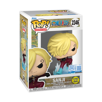 Funko Pop One Piece Sanji Raid Suit Glow #2346 Exclusive Anime Vinyl + Protector