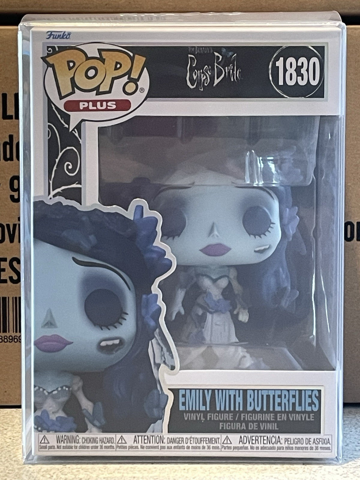 Funko Pop Corpse Bride Emily with Butterflies #1830 Plus Vinyl Figure +Protector